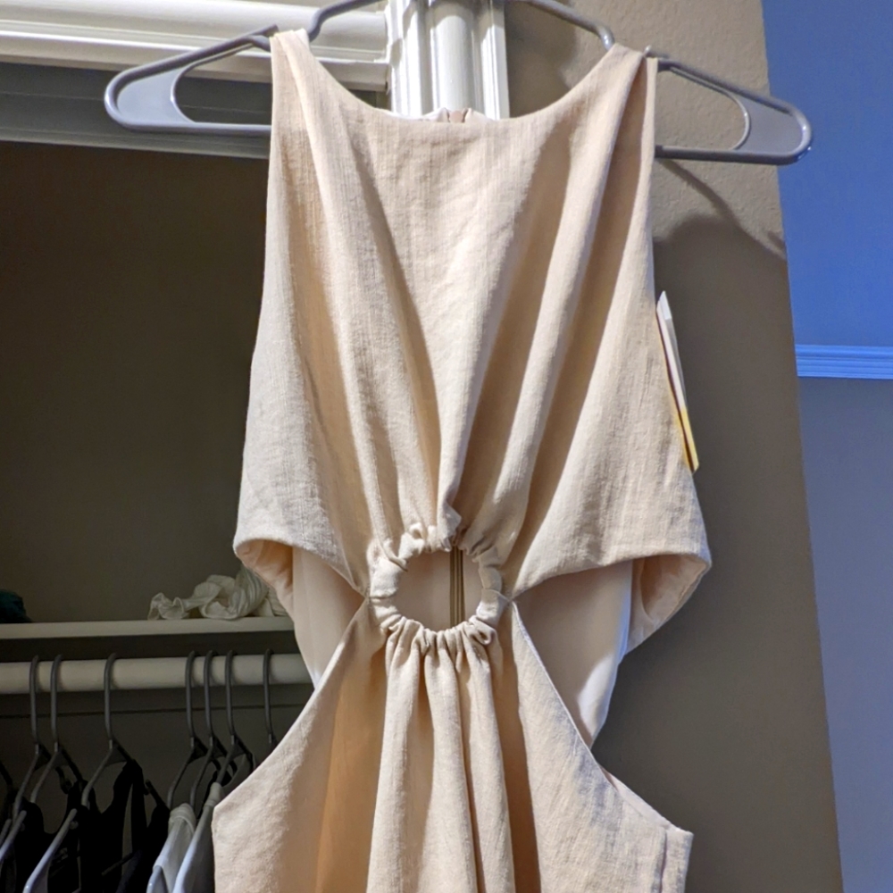 Nude cutout dress